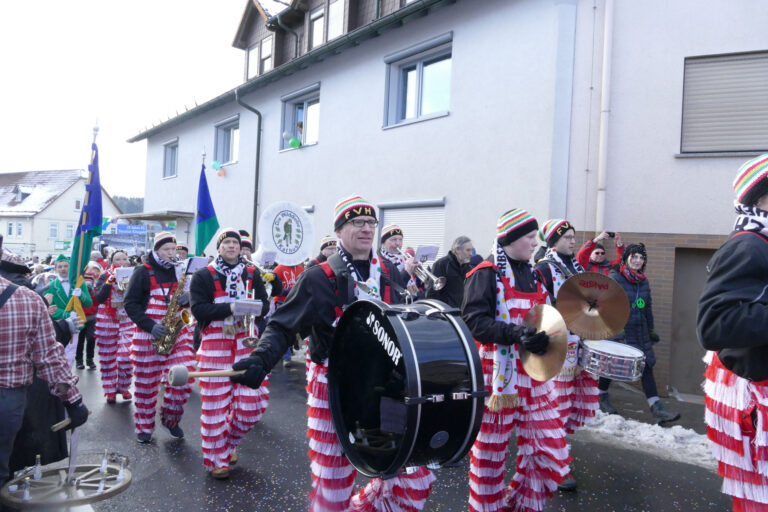 Der Musikzug im Marsch